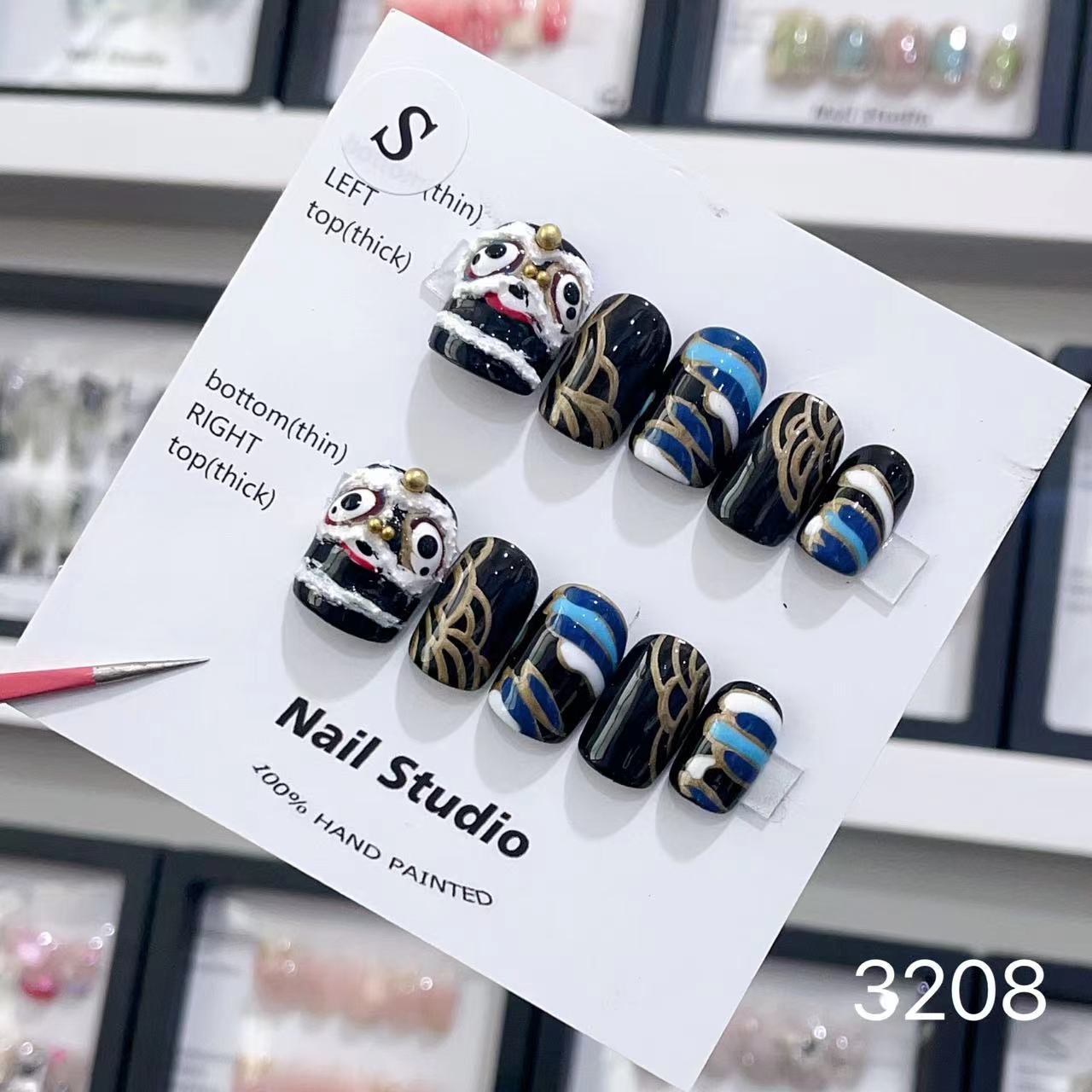 1025- Handmade press on nails