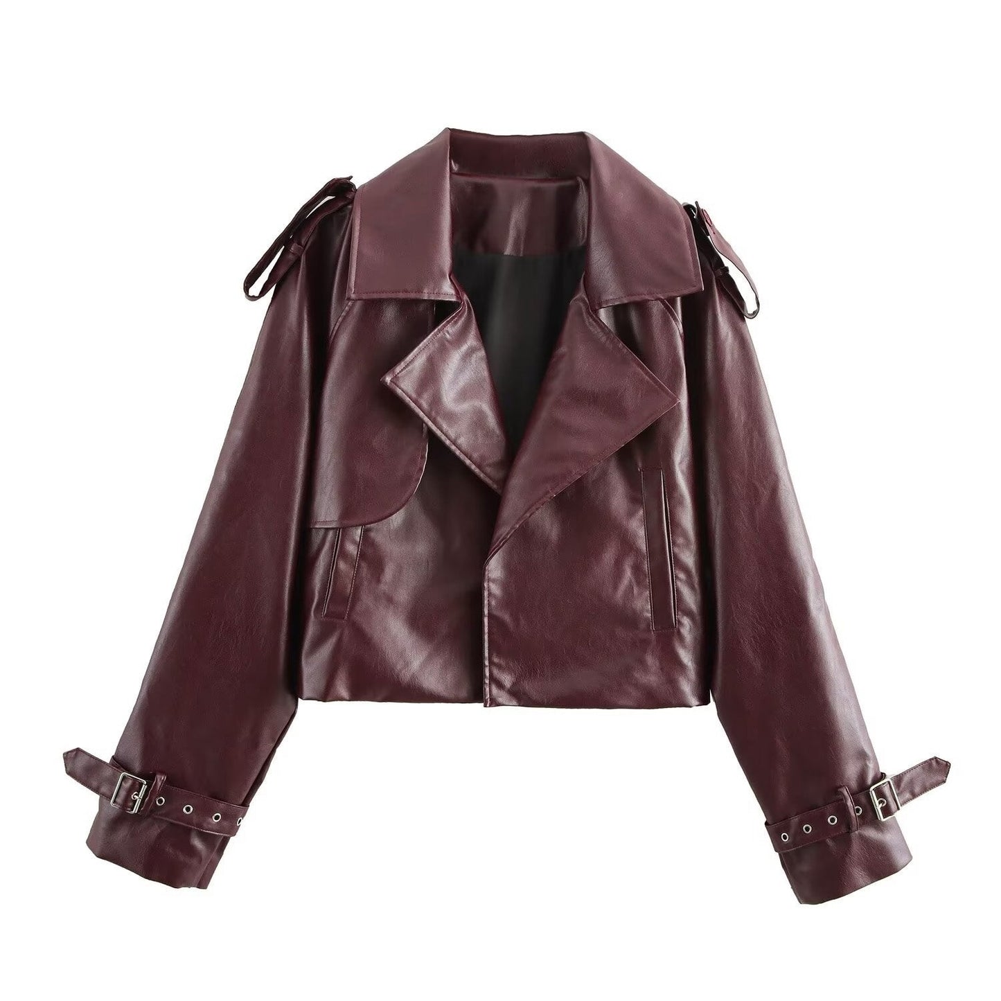 Women's Jacket Faux Leather Moto