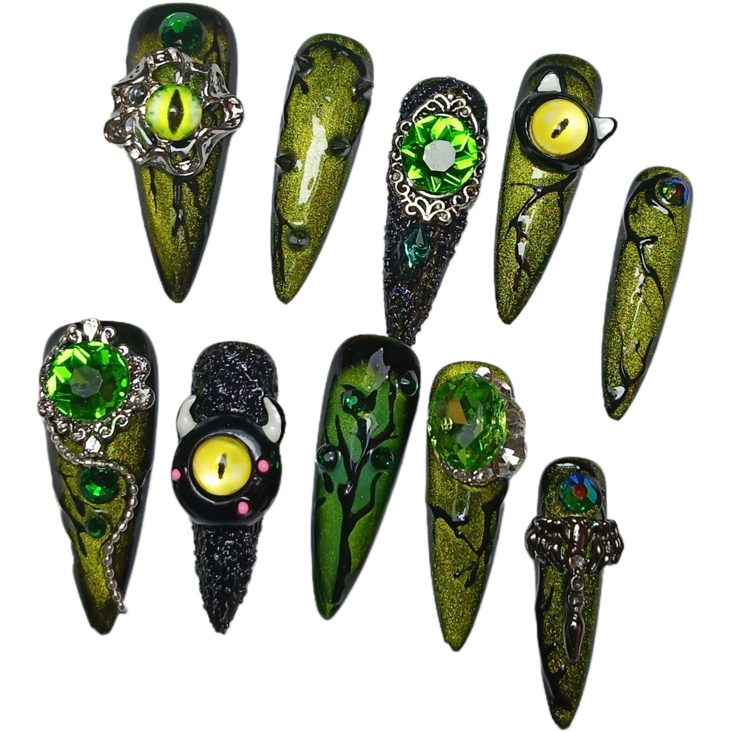 0972- Handmade press on nails