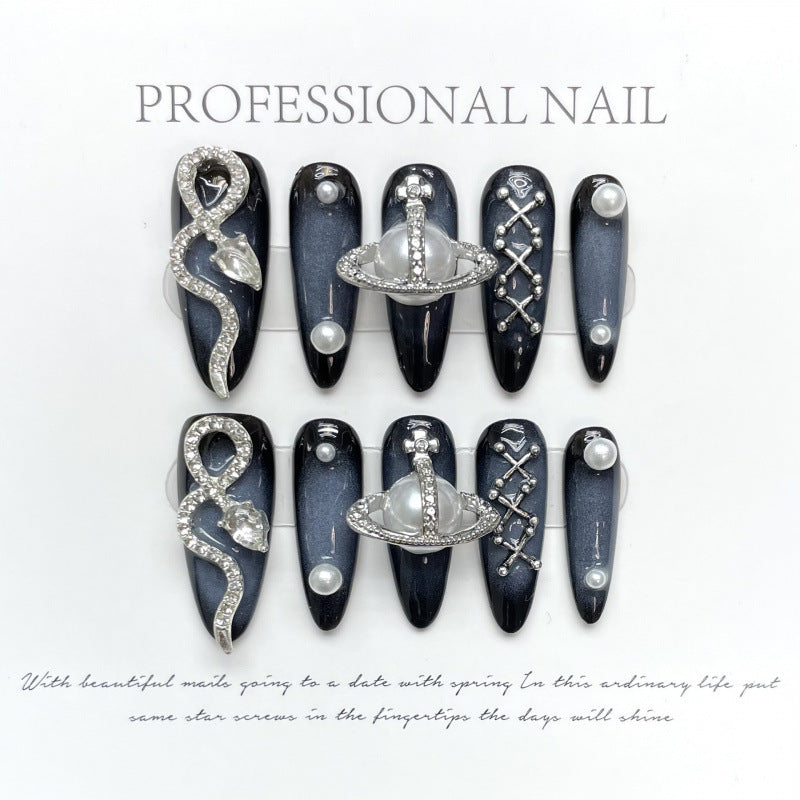0937- Handmade press on nails
