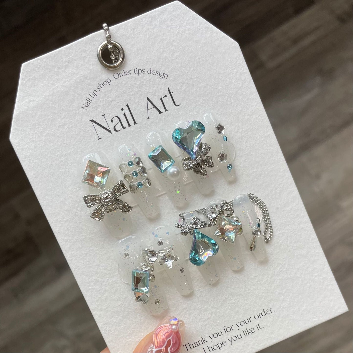 0938- Handmade press on nails