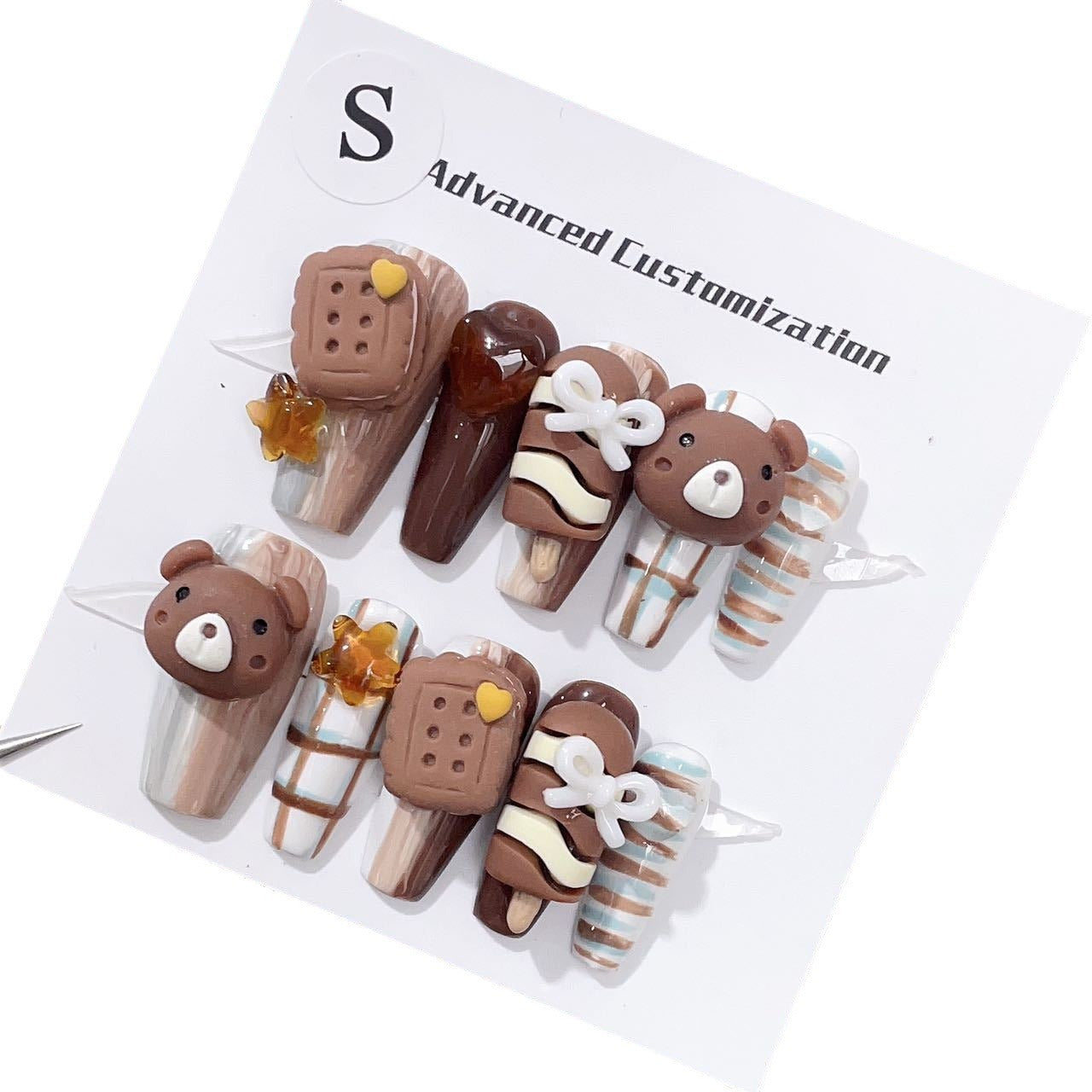 0967- Handmade press on nails