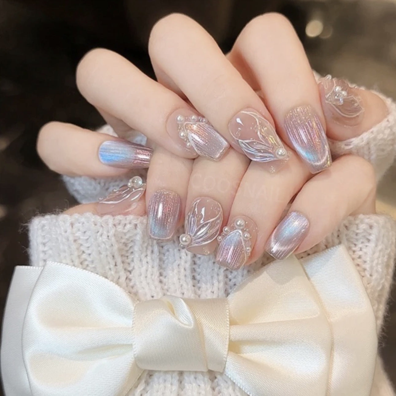 0989- Handmade press on nails