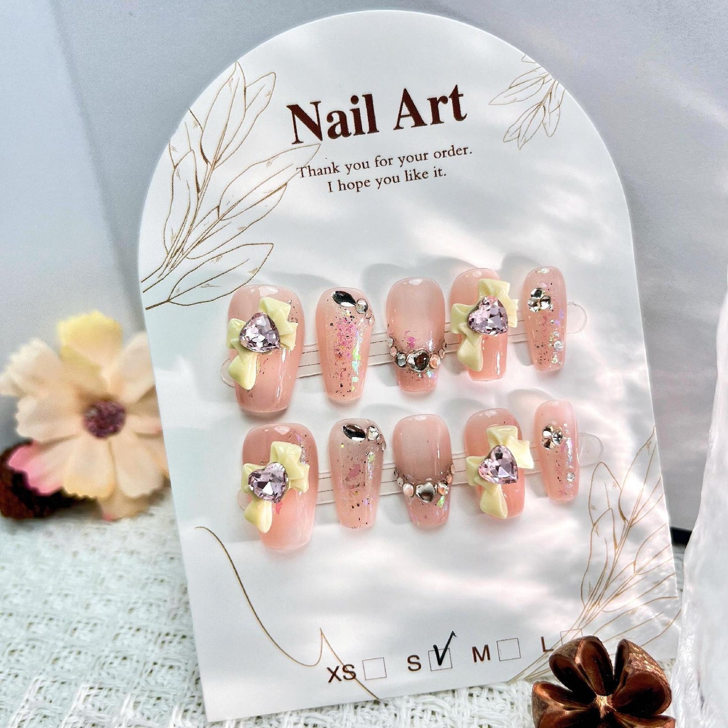 0954- Handmade press on nails
