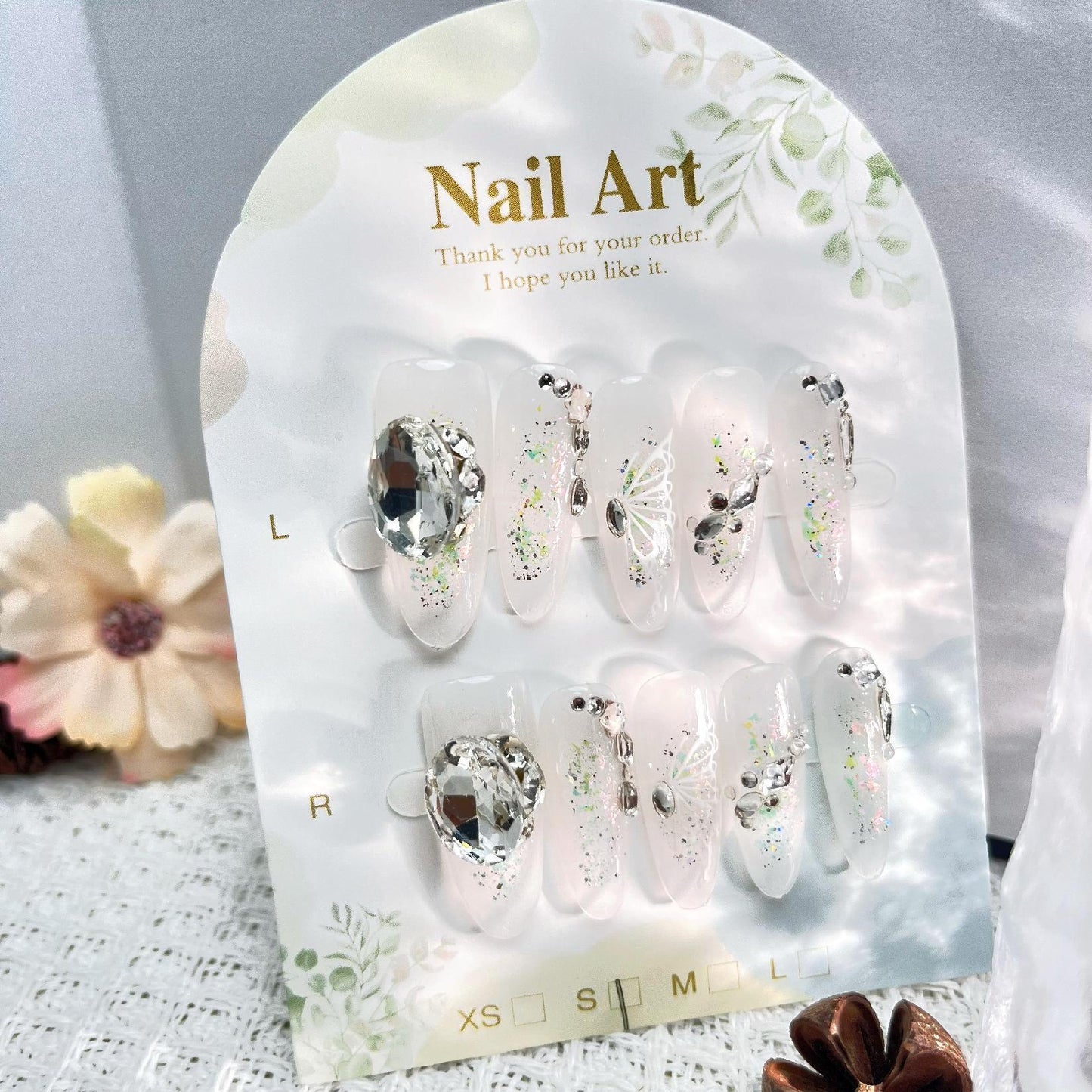 0954- Handmade press on nails