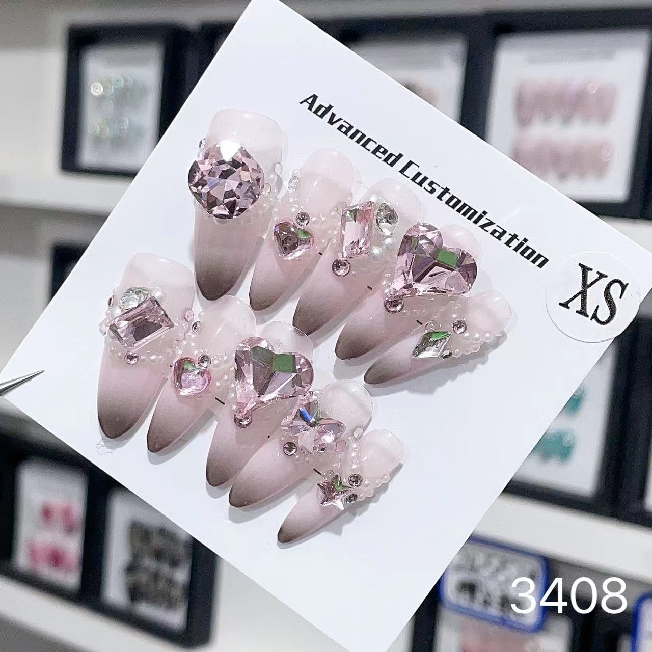 0962- Handmade press on nails