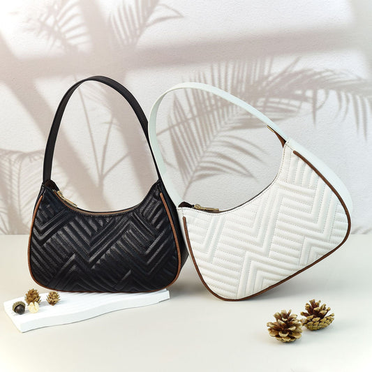 Quilted embroidered plaid armpit women's bags, women's hobo bags, small hobo bags for women,