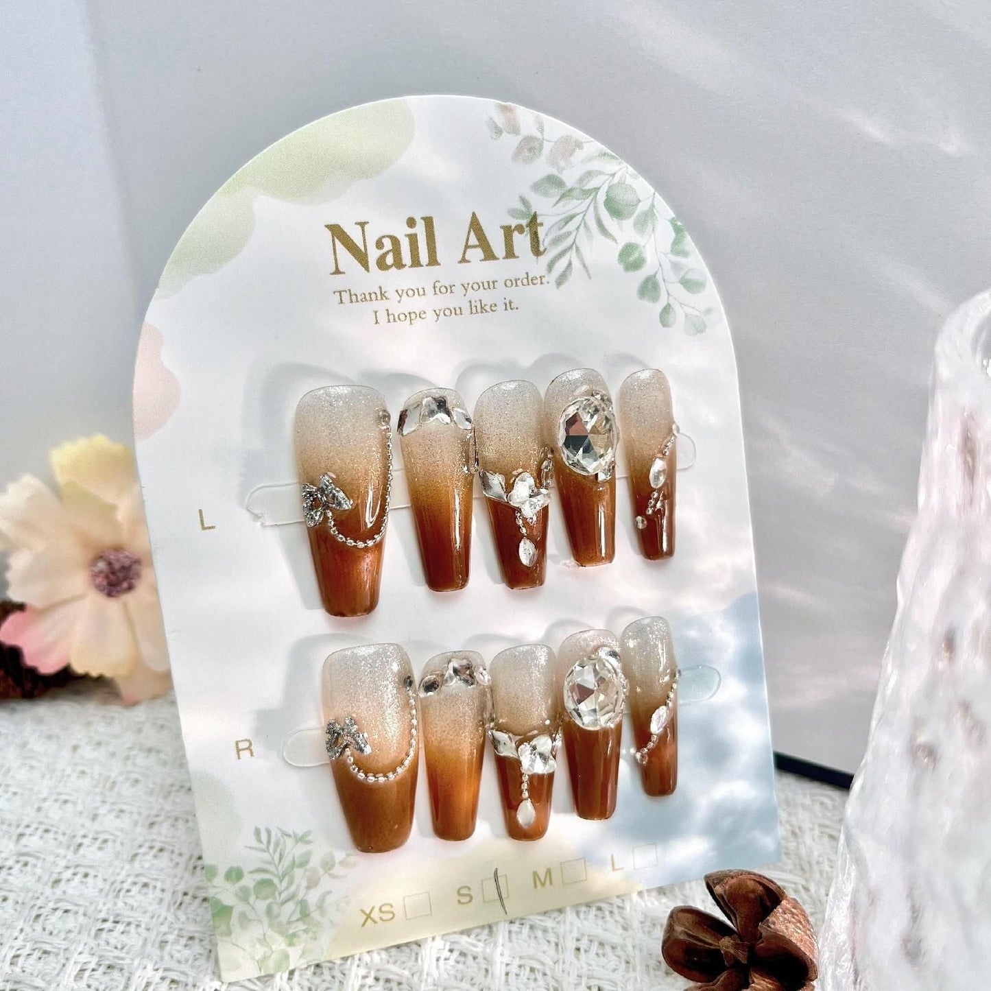 0954- Handmade press on nails