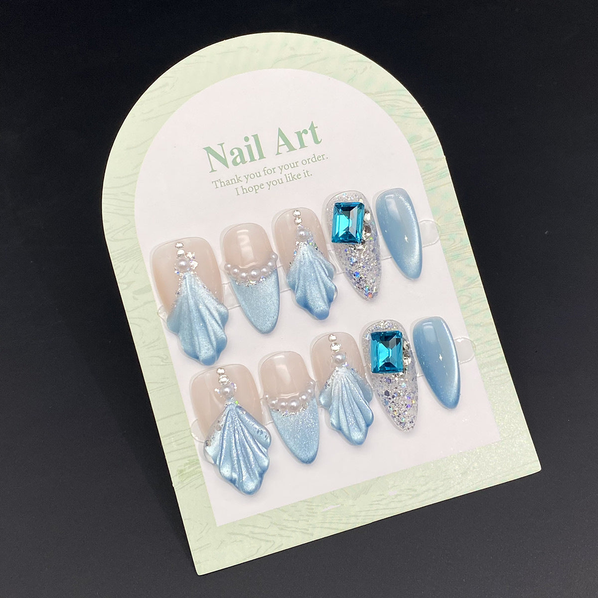 0944- Handmade press on nails