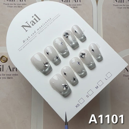 0963- Handmade press on nails