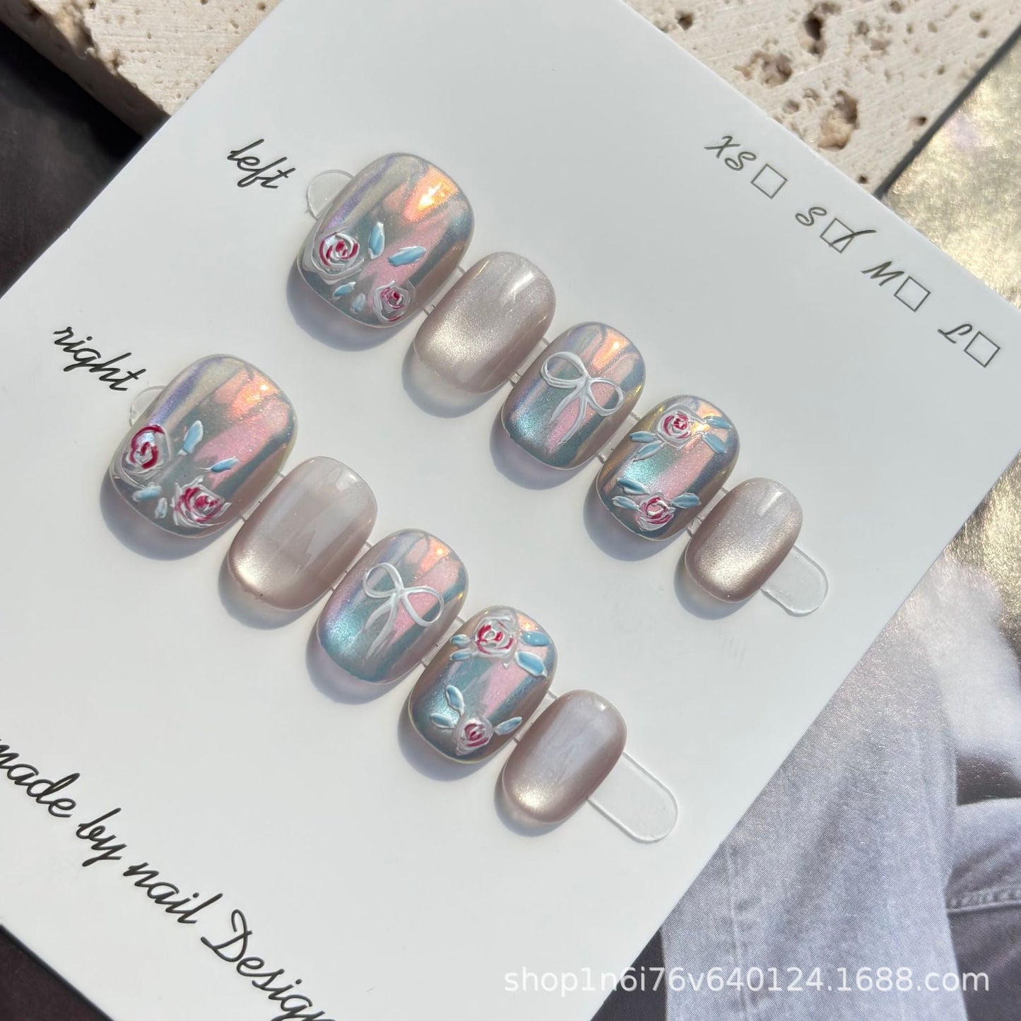 0940- Handmade press on nails