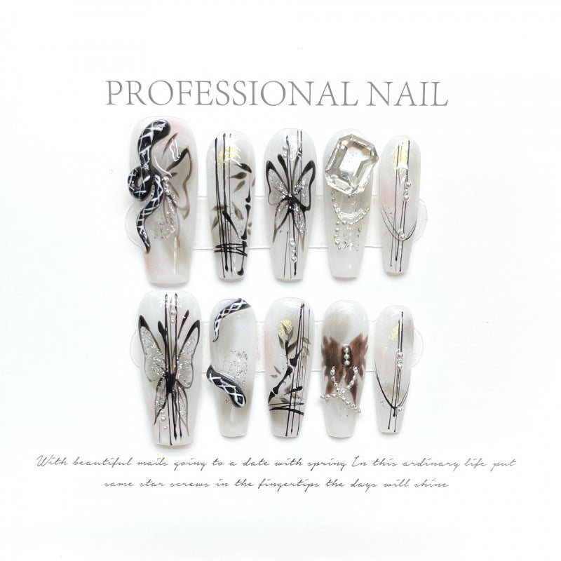 0937- Handmade press on nails