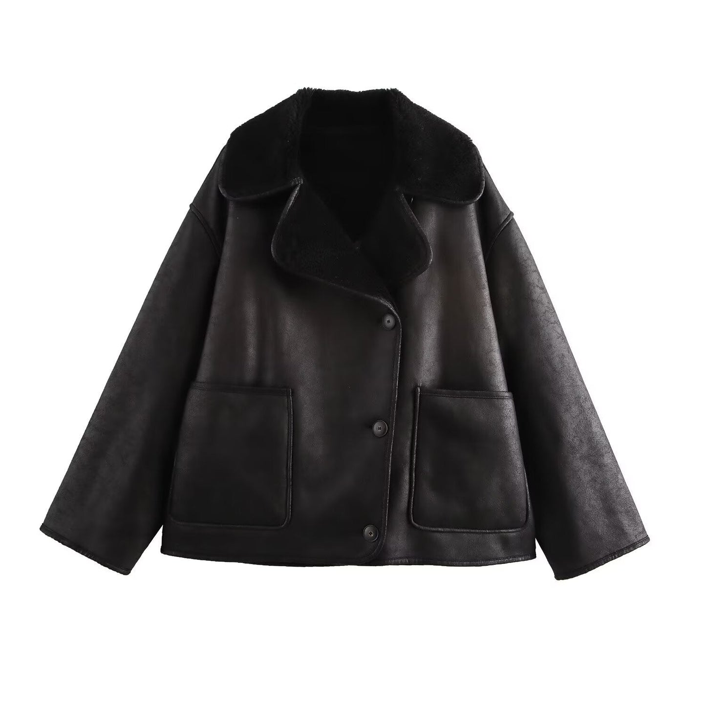 Reversible Fur & Leather Jacket coat