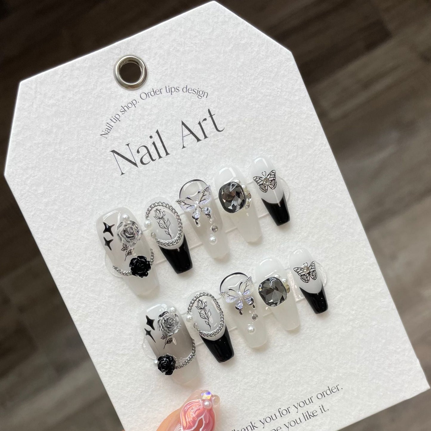 0938- Handmade press on nails