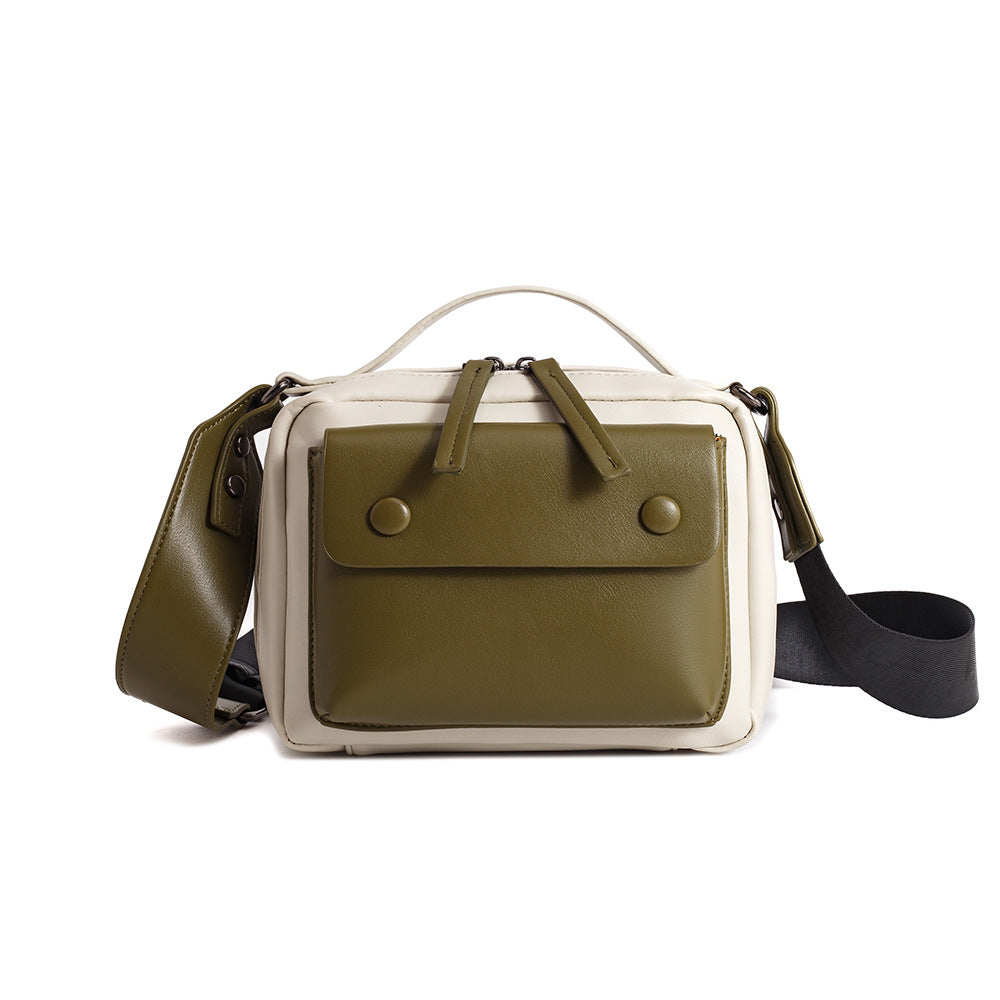 Spring splicing casual versatile shoulder crossbody bag, small crossbody handbag, crossbody purse small, stylish small square bag