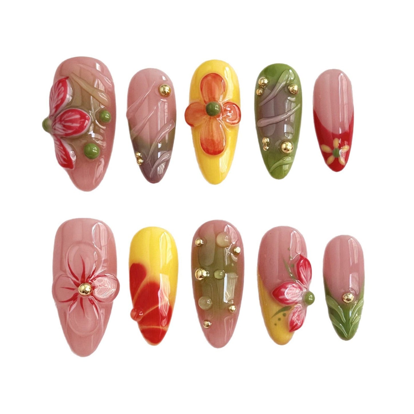 0983- Handmade press on nails