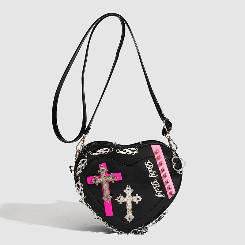 Mini Design Versatile Women's Bag, Fashion Crossbody Bag small, Spice Girl Heart Shoulder Crossbody purse mini