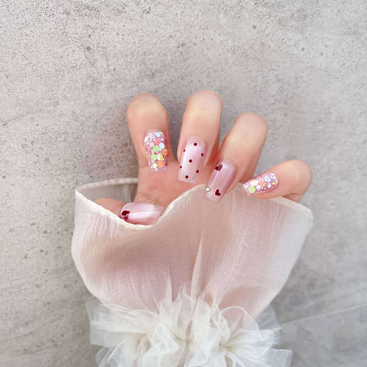 0943- Handmade press on nails