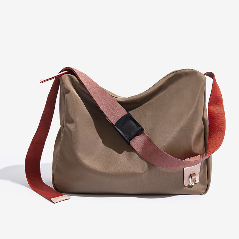 Spring and summer simple casual shoulder bag, large capacity Oxford cloth commuter bag, crossbody hobo bag for women