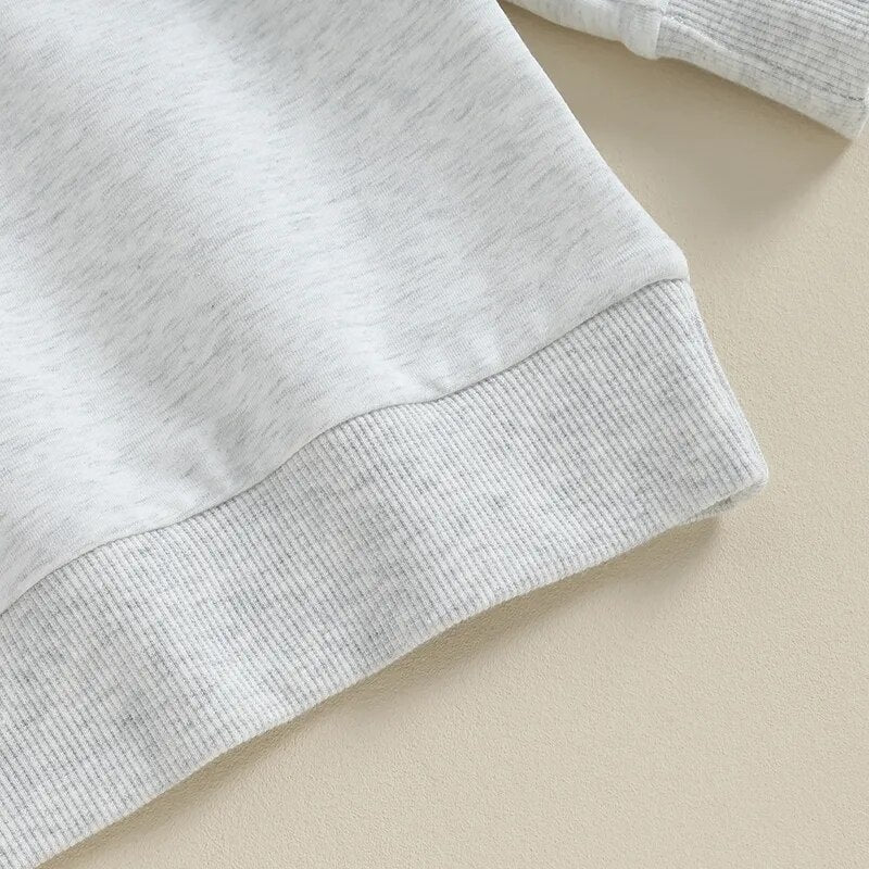 Toddler Baby Boy Long Sleeve Crewneck Letters Big Lil Bro Pullover Top or Romper Brother Matching