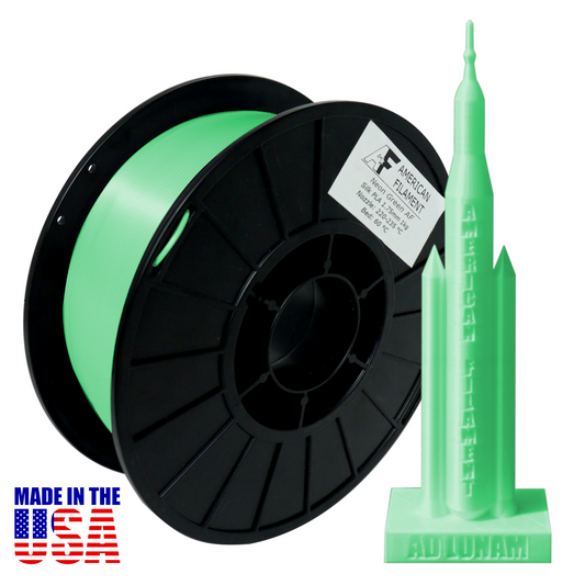 Neon Green AF Silk PLA 3D Printer Filament, 1.75 mm Diameter, 1 kg Spool