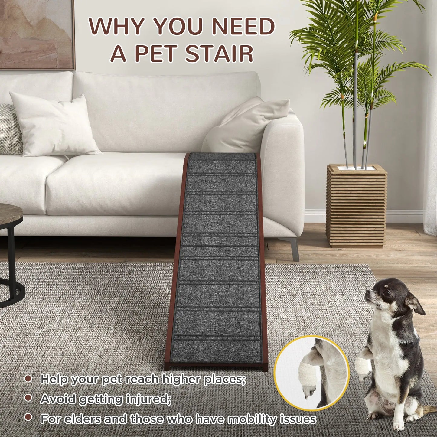 SafeStride Non-Slip Pet Ramp with Platform