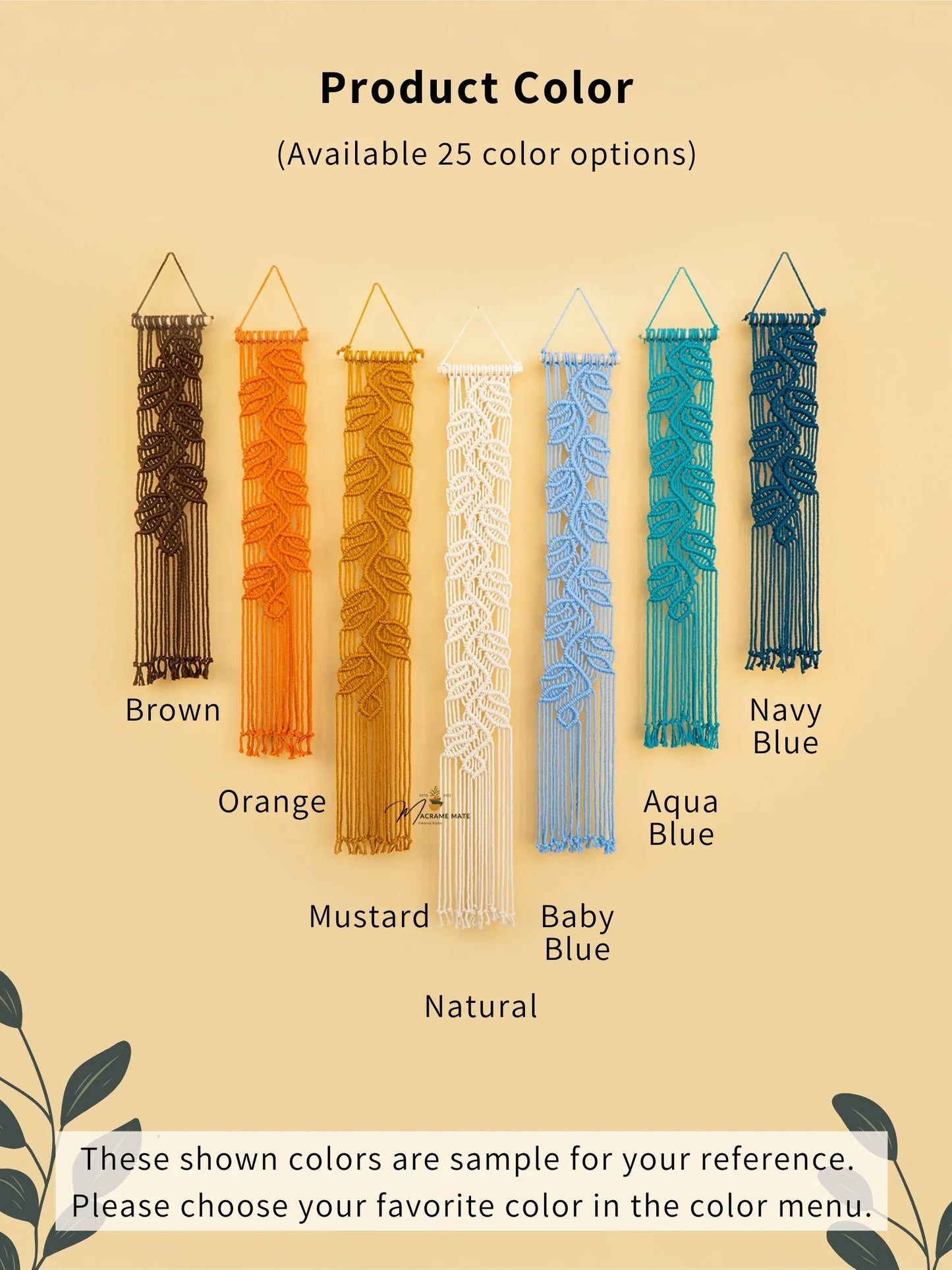 Earth Blue Macrame Wall art