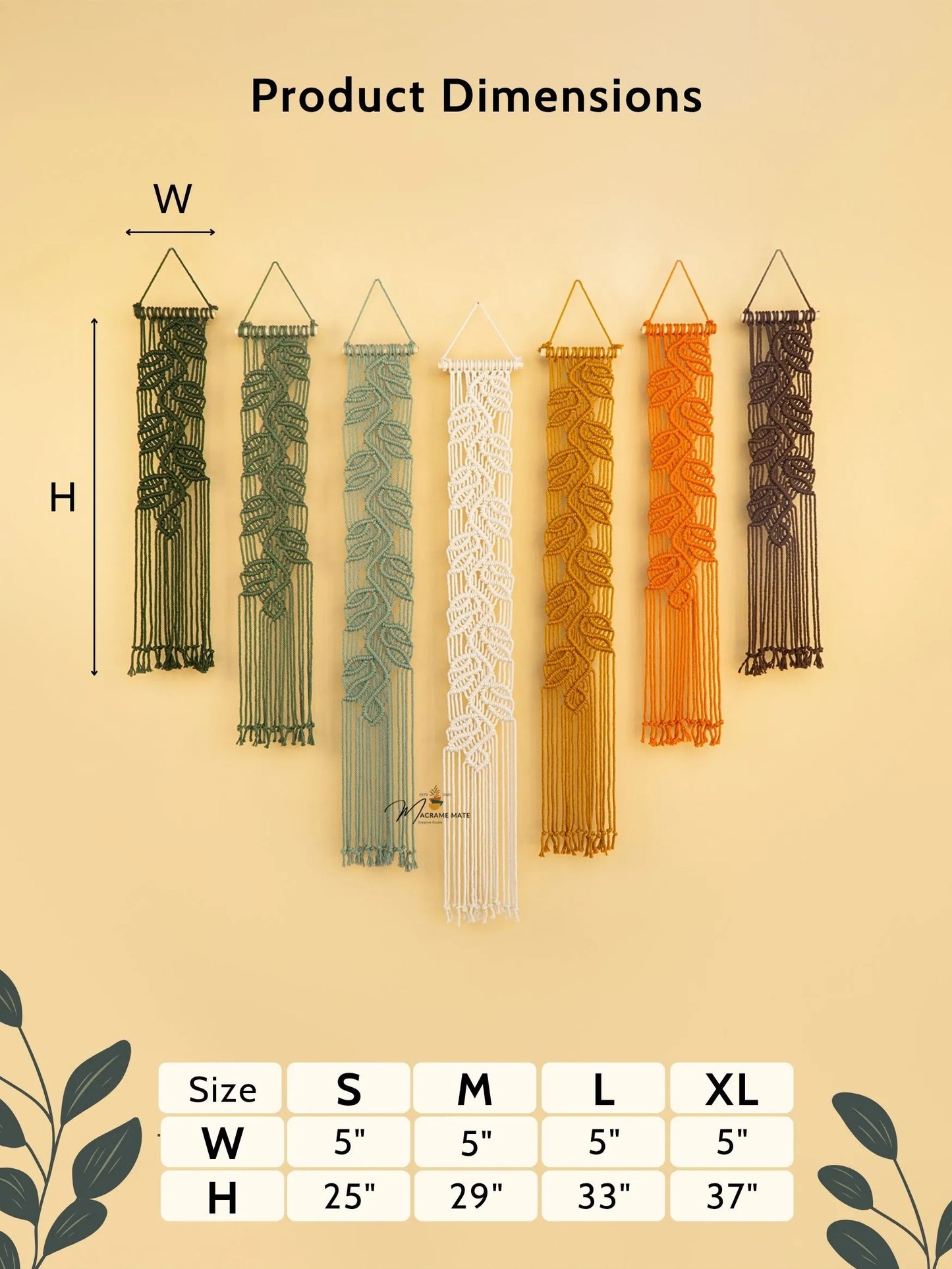 Green Earth Macrame Wall Hanging