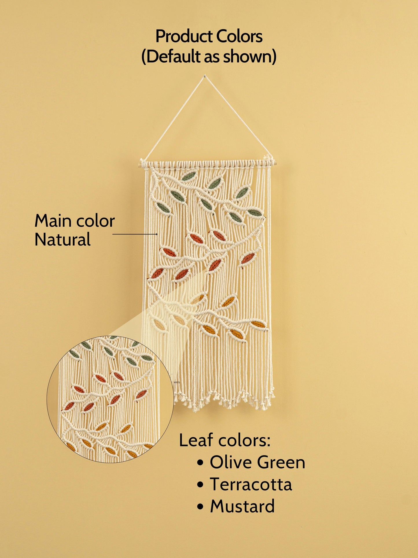 Natural Macrame Leaves