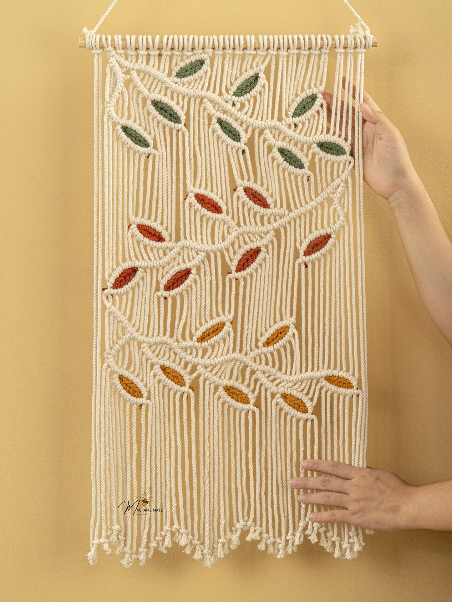 Natural Macrame Leaves