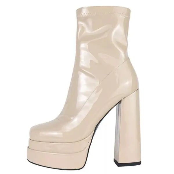 Rubber High Heel boots