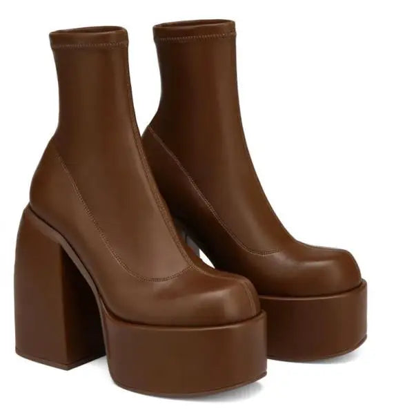 Rubber High Heel boots