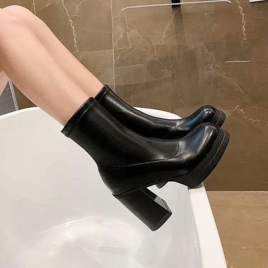 Rubber High Heel boots