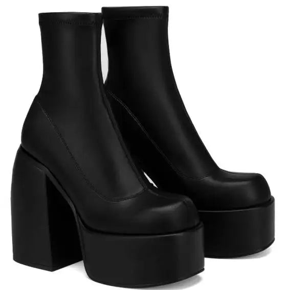 Rubber High Heel boots