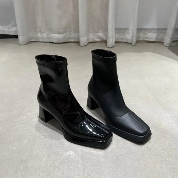 Rubber High Heel boots