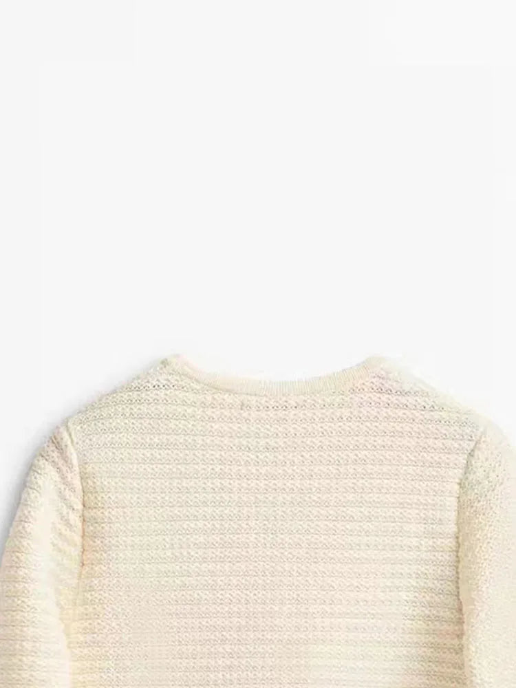 Women's Knitted Cardigan - Retro Long Sleeve Button Casual Top