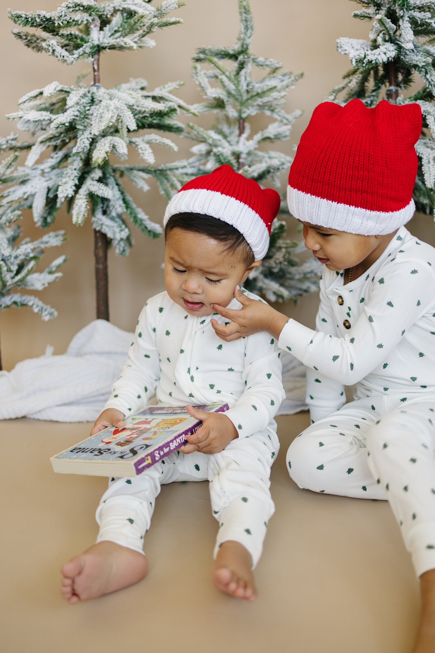 Tiny Trees Ribbed Bamboo Zippy Pajamas