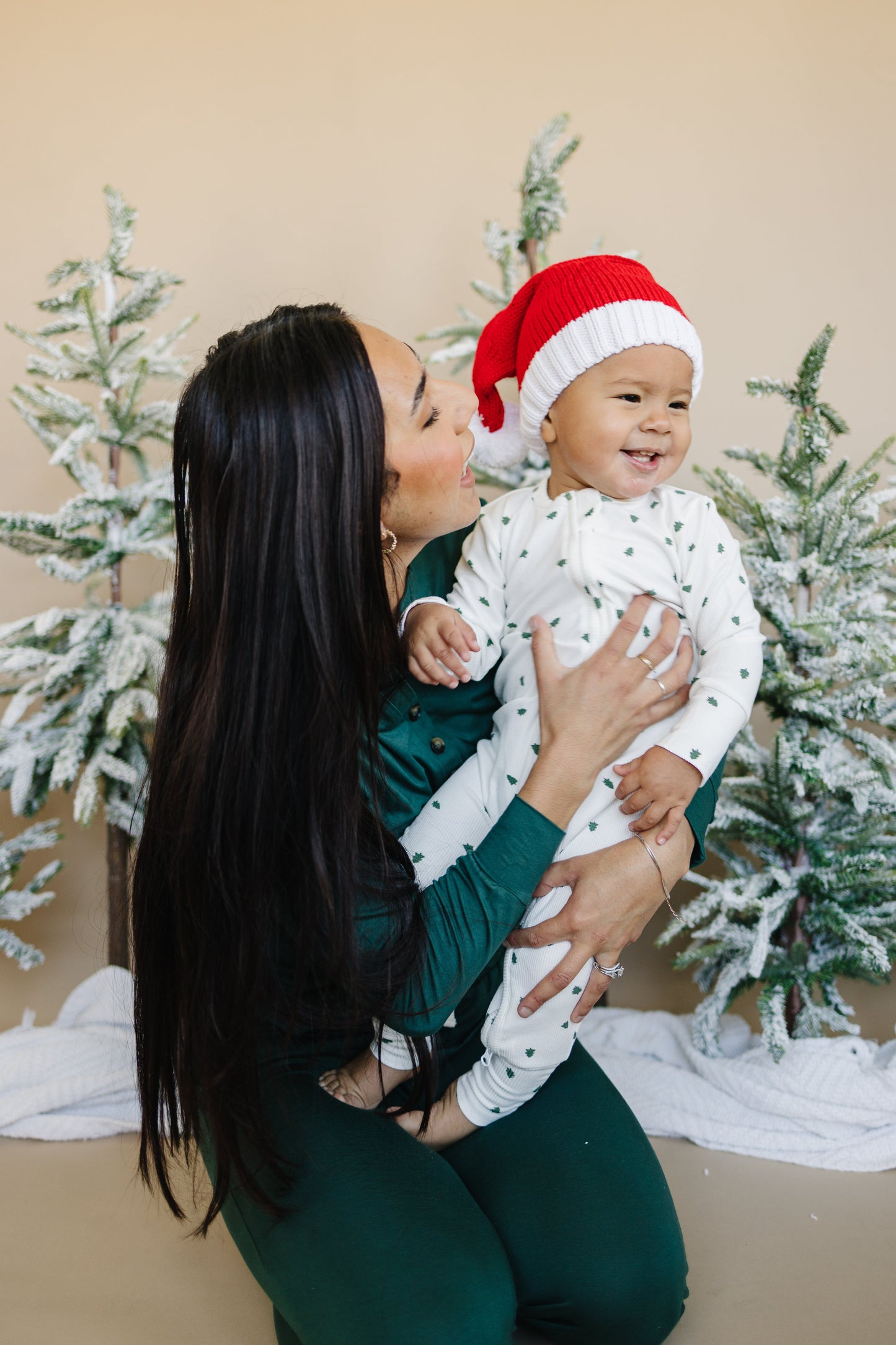 Women's Green Emerald Bamboo Christmas Pajamas