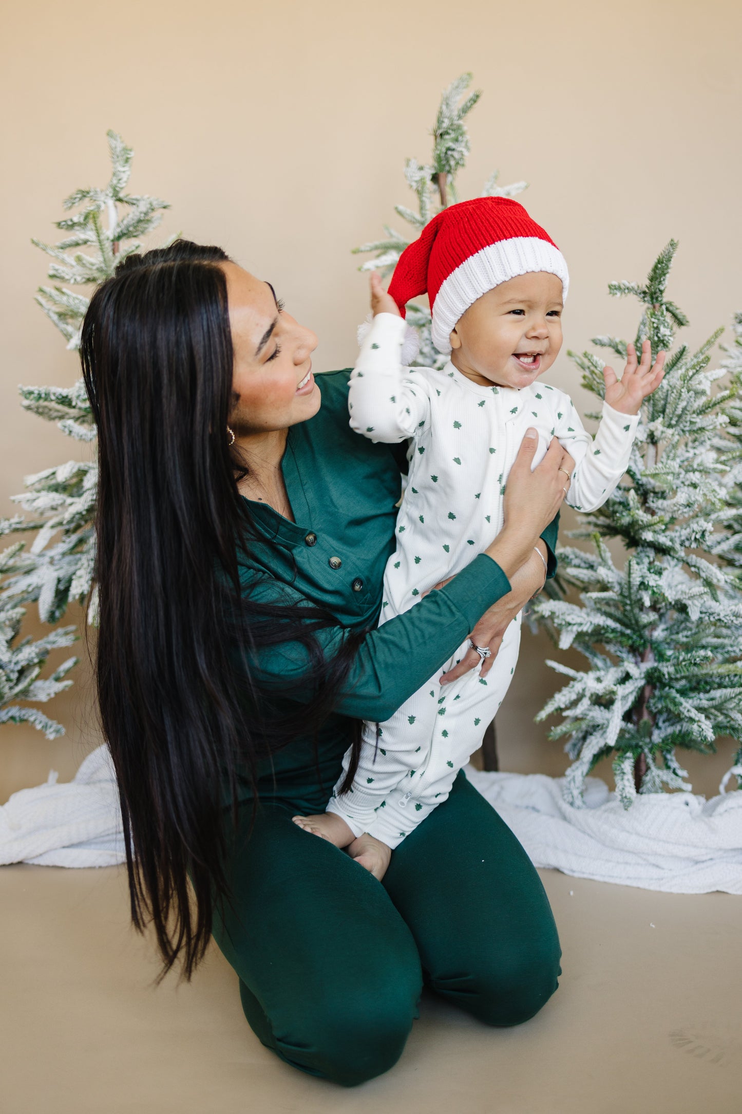 Women's Green Emerald Bamboo Christmas Pajamas