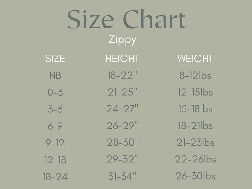 Tiny Trees Ribbed Bamboo Zippy Pajamas