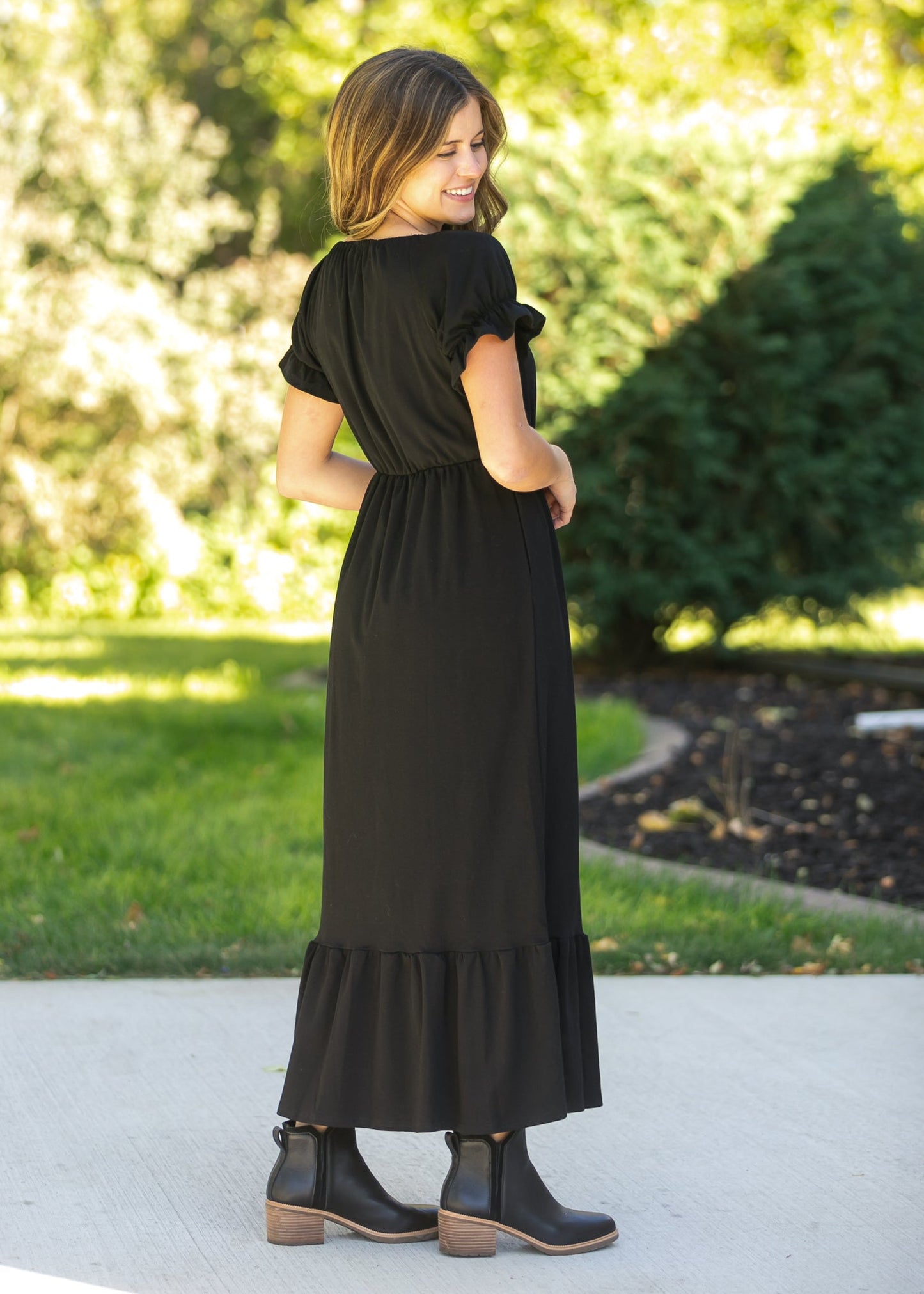 Puff Sleeve Maxi Dress