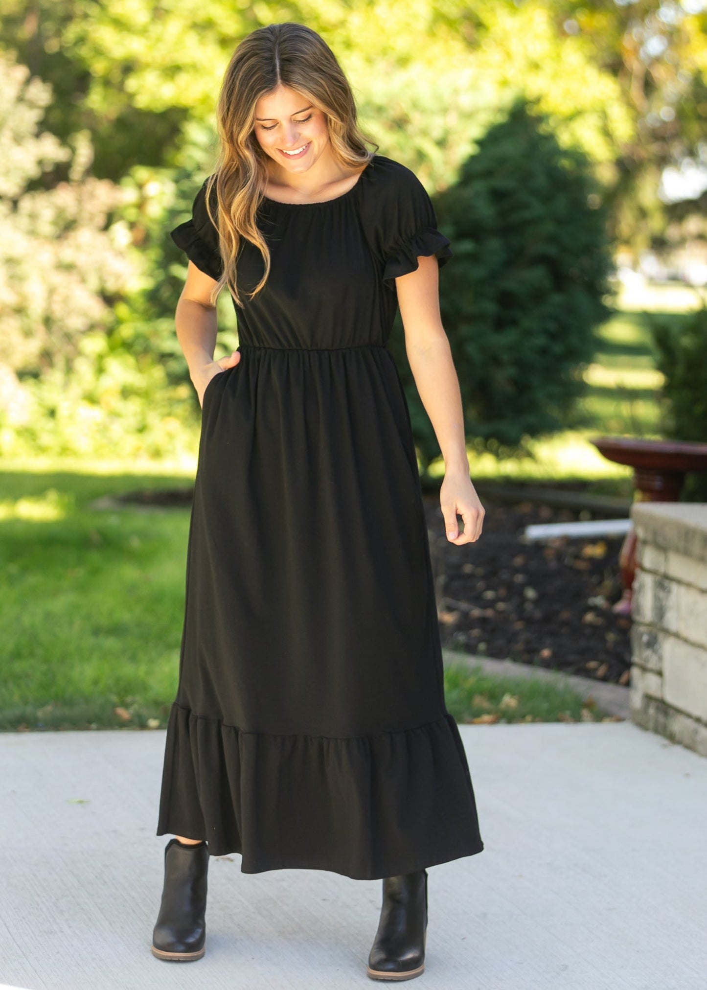Puff Sleeve Maxi Dress