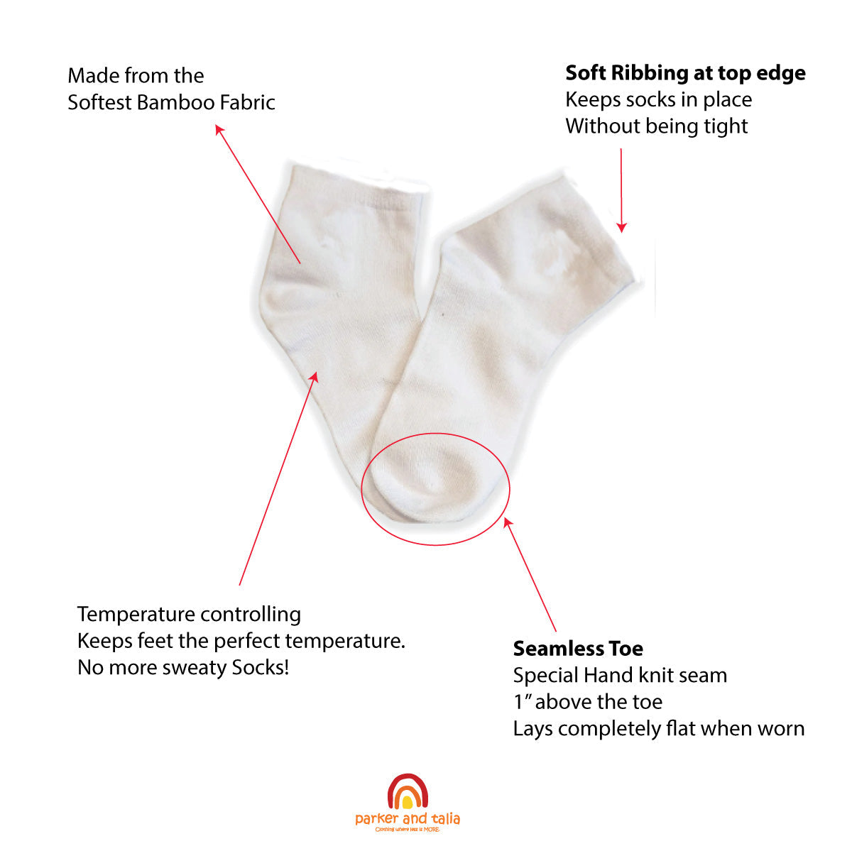 SmoothToe™ Essentials Ankle – Seamless Toe Sensory-Friendly Socks 5-Pack