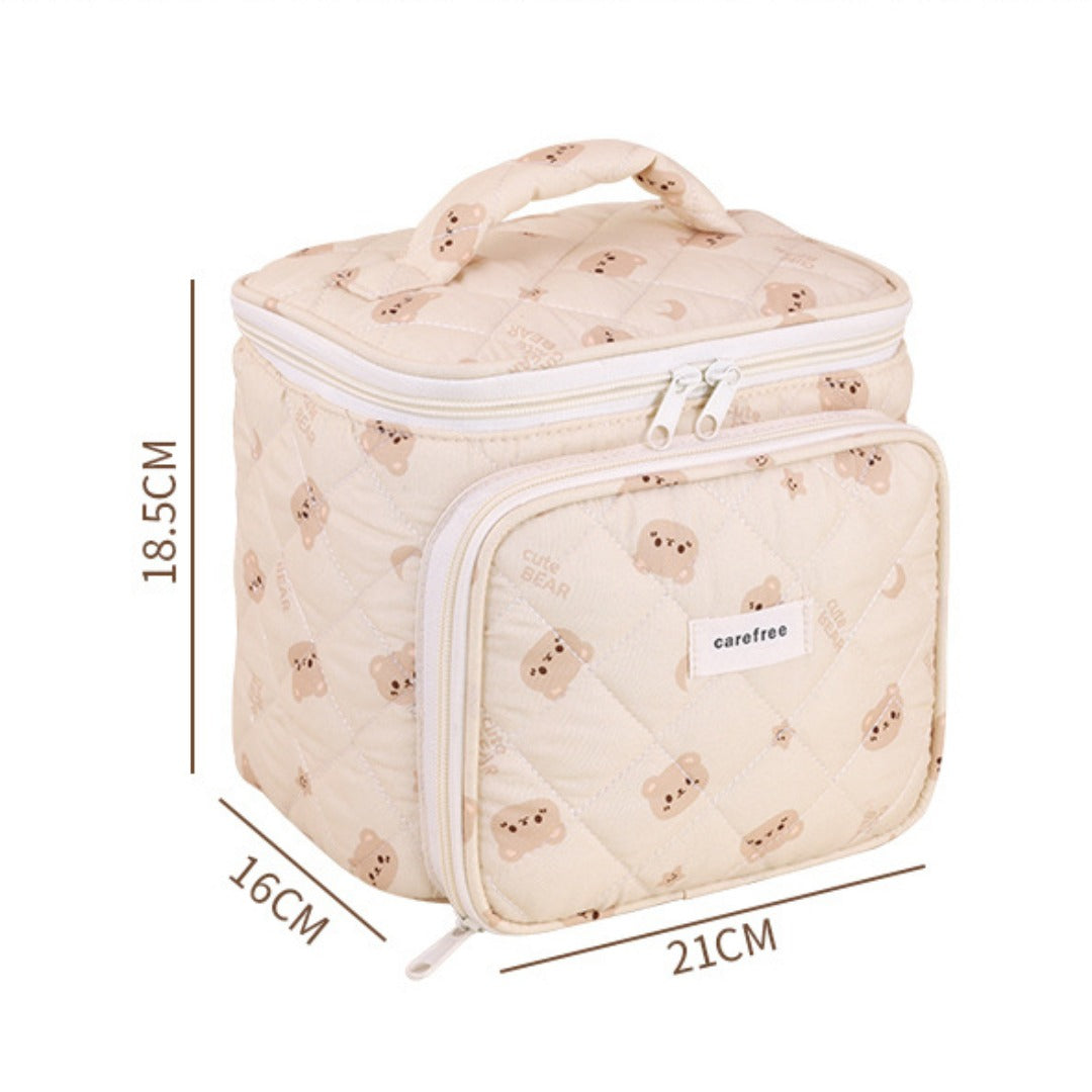 Multifunctional cosmetic bag, partition storage cosmetic bag, storage bag, travel portable toilet bag, makeup bag with compartments,