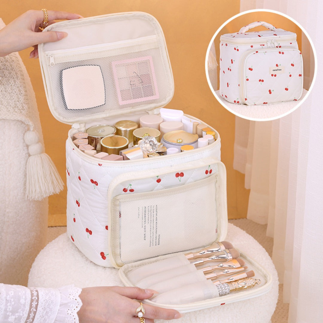 Multifunctional cosmetic bag, partition storage cosmetic bag, storage bag, travel portable toilet bag, makeup bag with compartments,