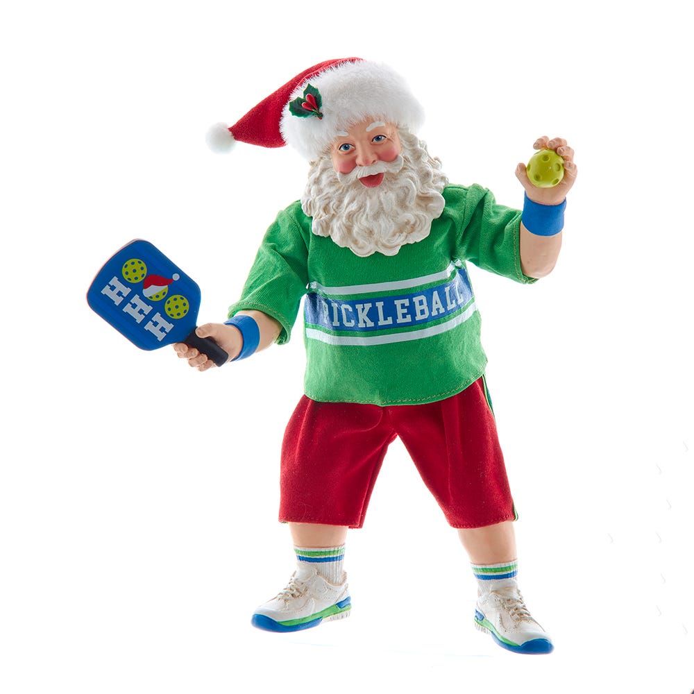 Santa Playing Pickleball Kurt Adler 10-Inch