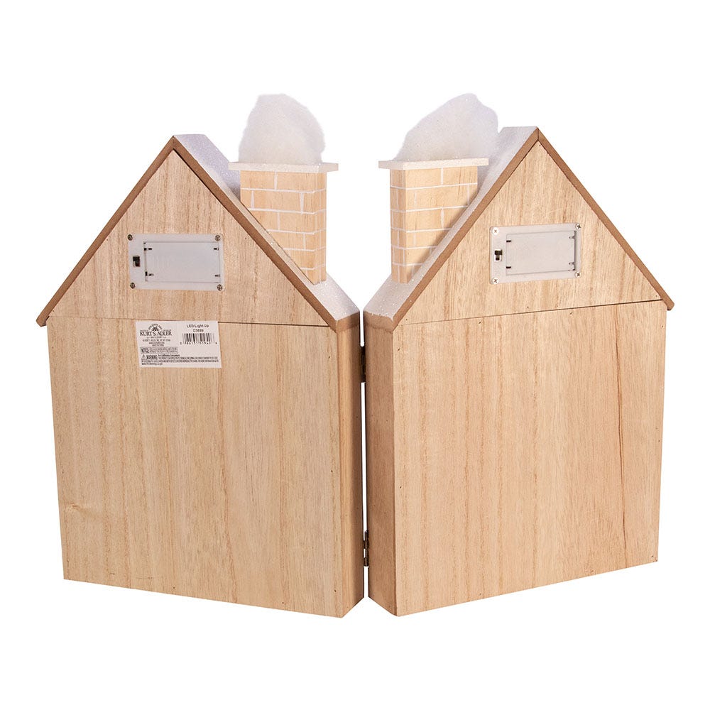 Kurt Adler 11.81-Inch Wooden LED Nativity Advent Calendar