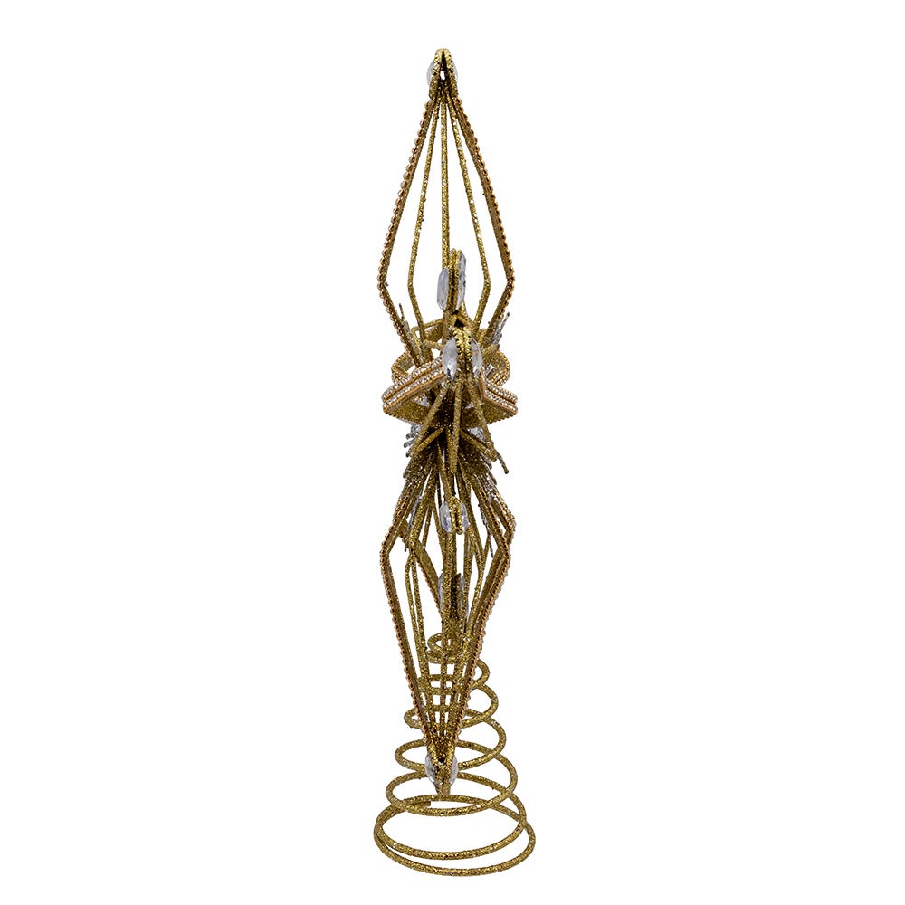 Kurt Adler 12.5-Inch Gold and Silver Star Tree Topper