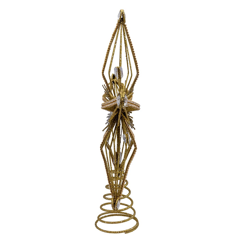 Kurt Adler 12.5-Inch Gold and Silver Star Tree Topper