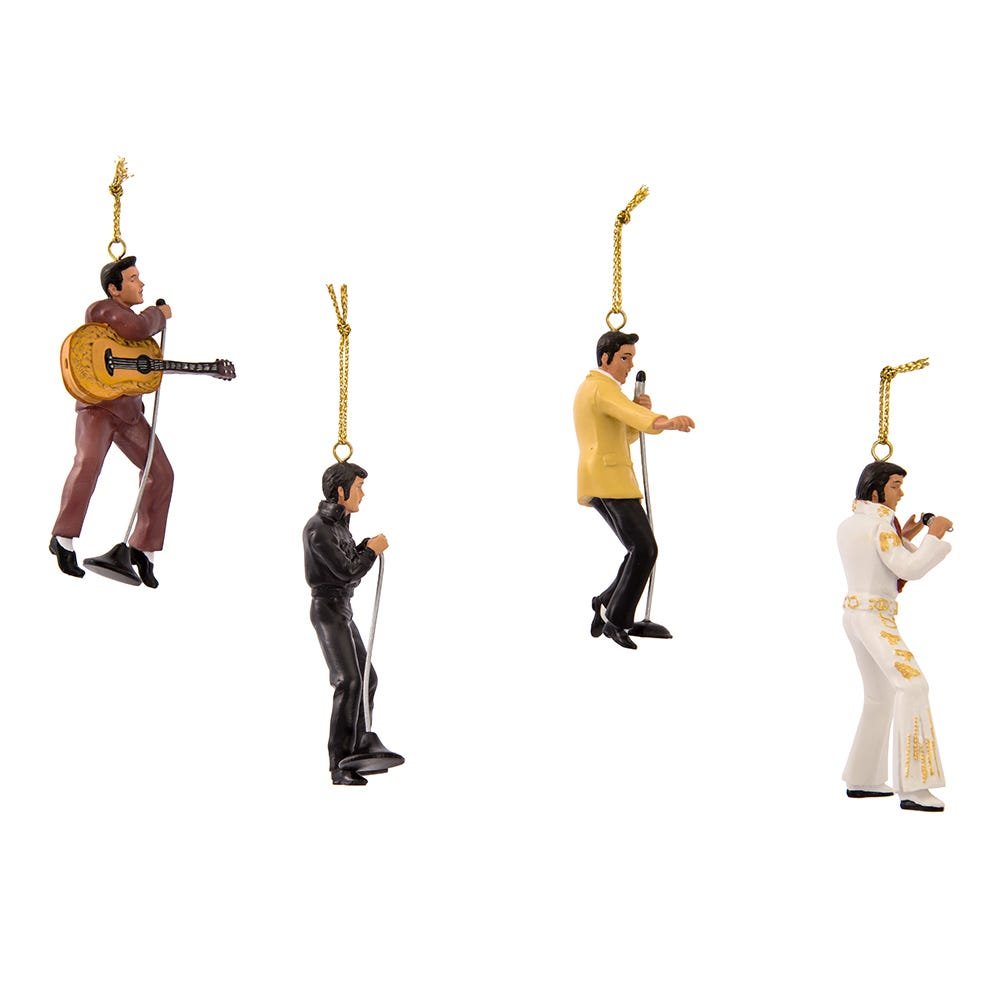Kurt Adler 2.5-Inch Resin Elvis Presley 4-Piece Set